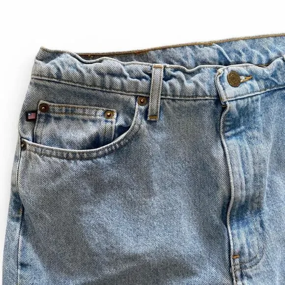 Vintage Women's Polo Ralph Lauren Slim Straight Flared Denim Jeans 12x29 - Picture 2 of 5